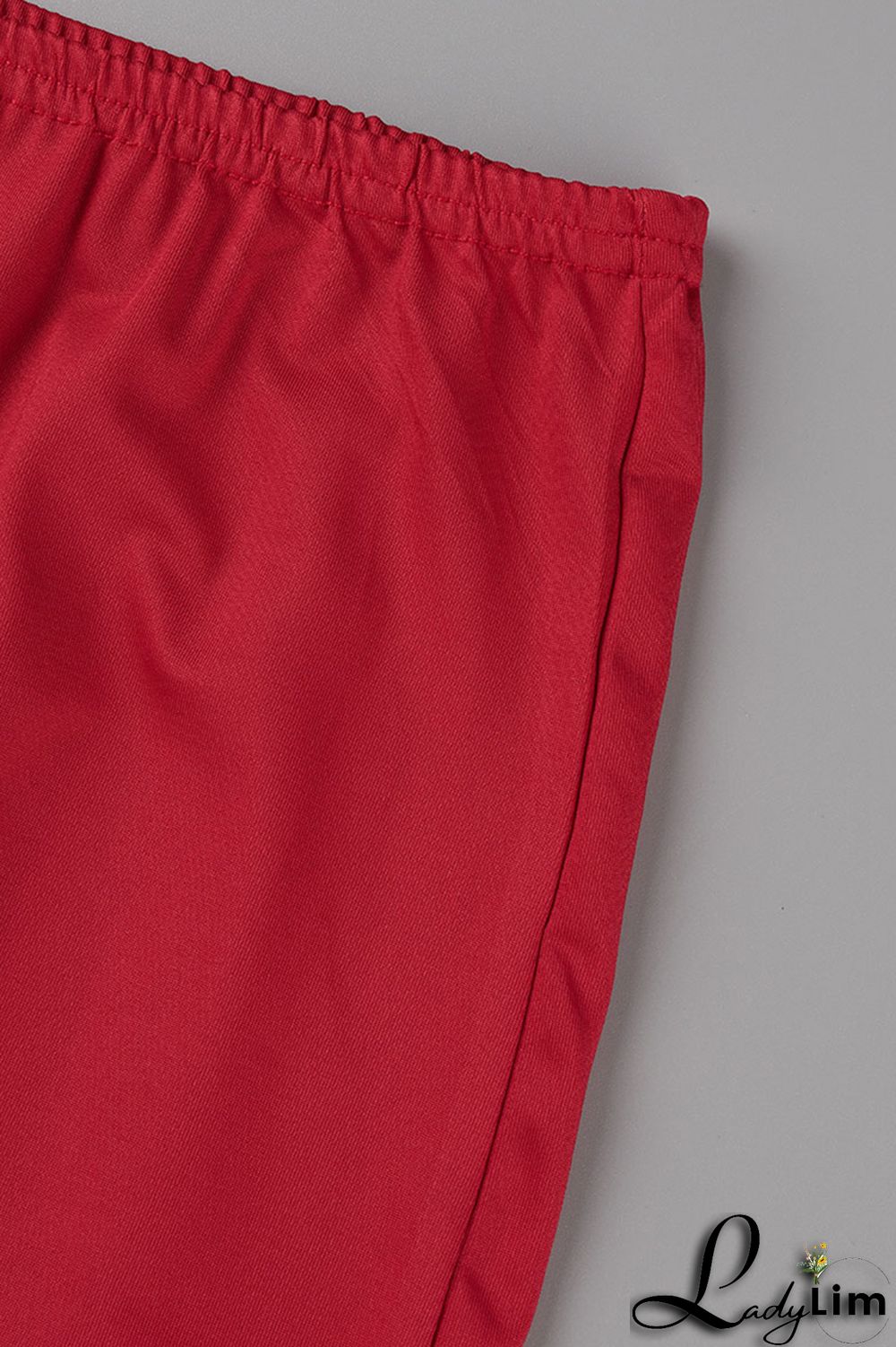 Red Fashion Casual Letter Print Asymmetrical Turndown Collar Sleeveless Two Pieces