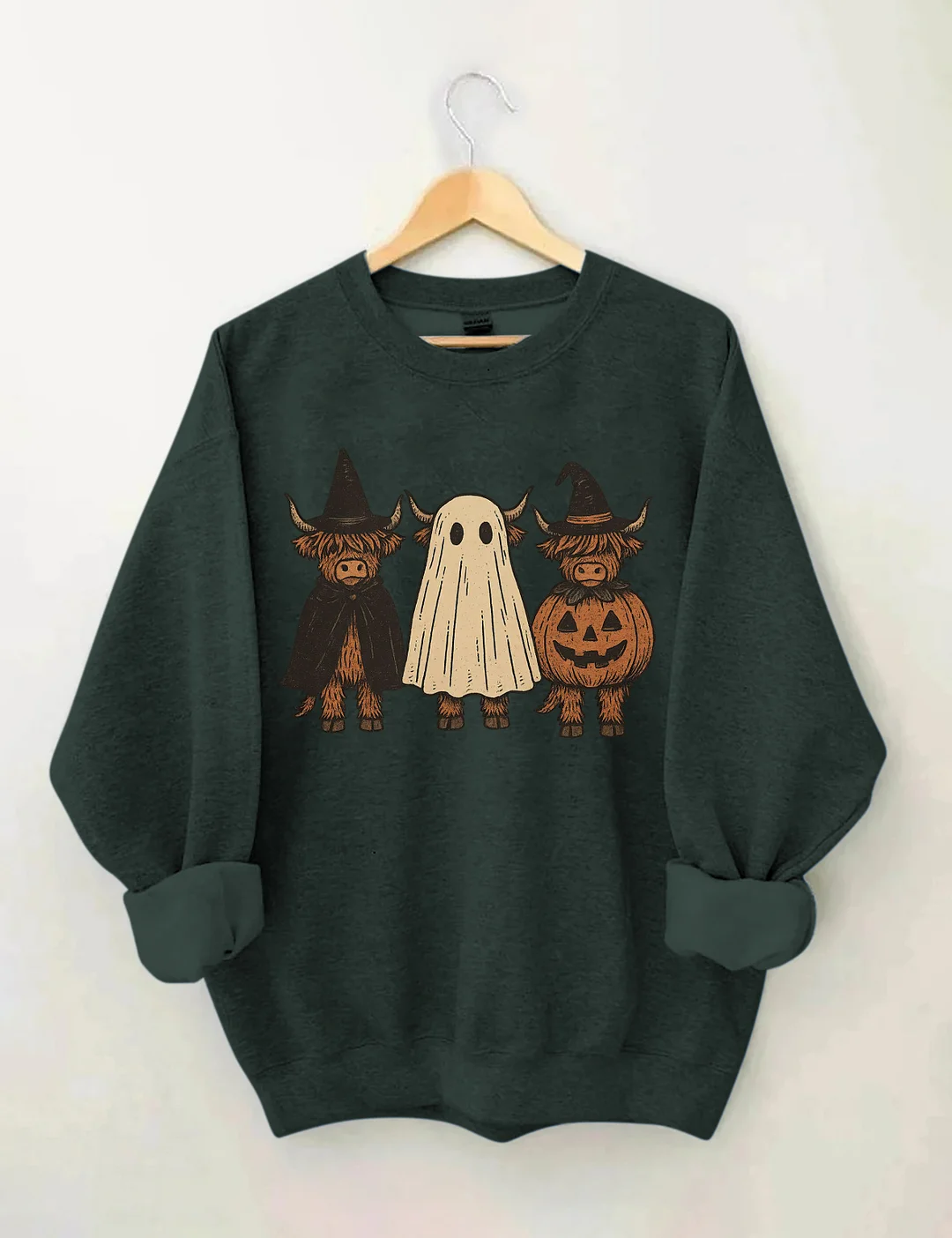 Boo Ghost Highland Cow Sweatshirt