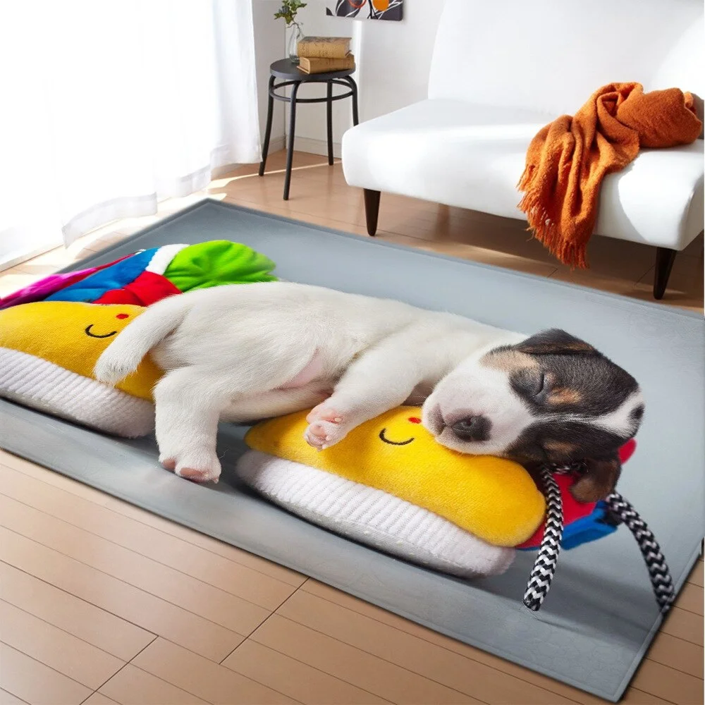 Carpet For Living Room Home Bedroom Bedside Children's Decoration Rug Animal Pattern Hallway Balcony Bathroom Non-Slip Floor Mat