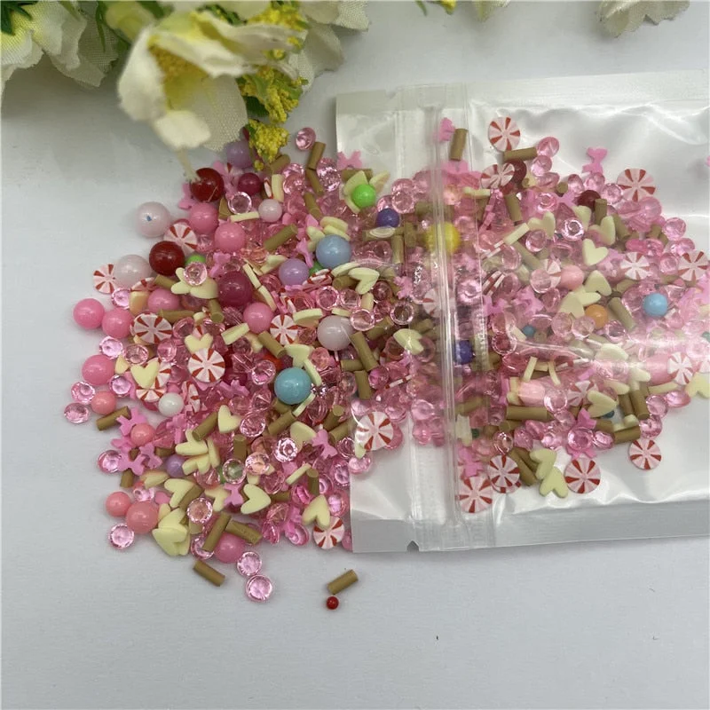 20g Candy heart mixing Snow  for Resin DIY Supplies Nails Art Polymer Clear Clay accessories DIY Sequins scrapbook shakes Craft