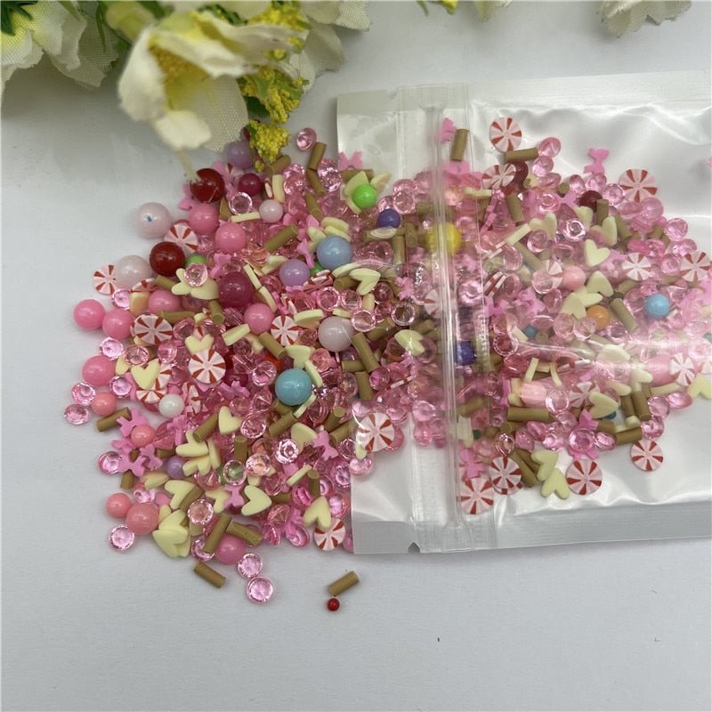 20g Candy heart mixing Snow for Resin DIY Supplies Nails Art Polymer Clear Clay accessories DIY Sequins scrapbook shakes Craft