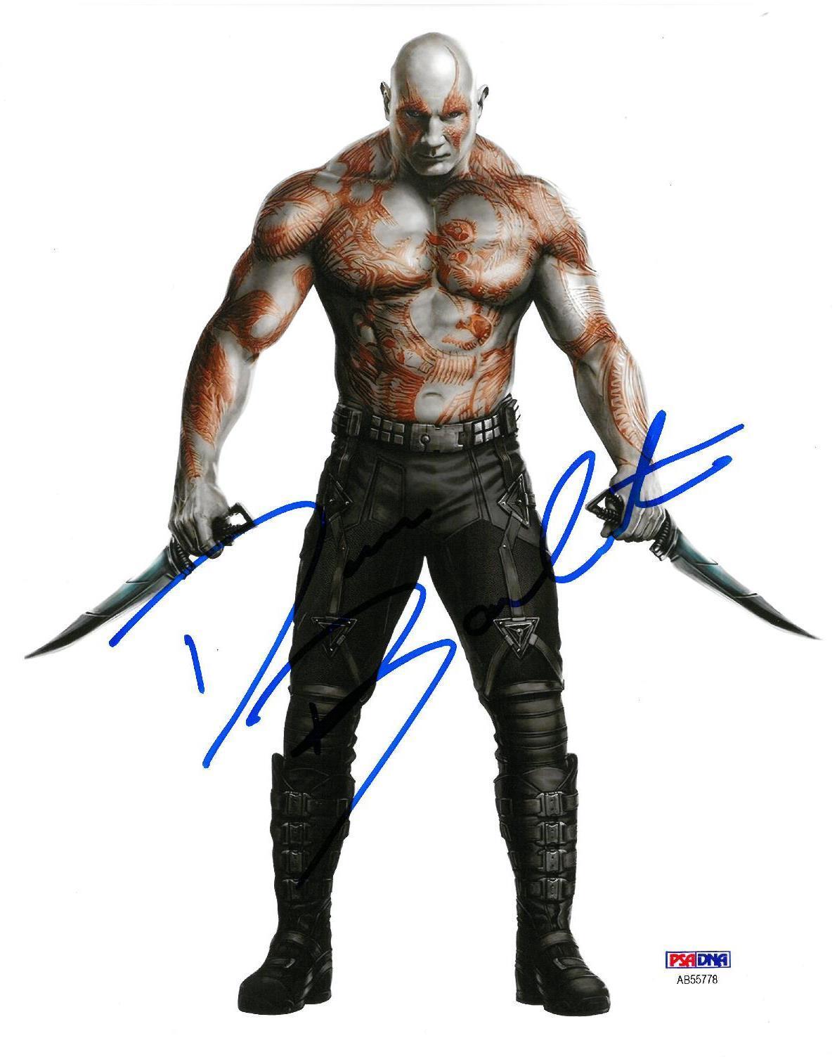 Dave Bautista Signed Guardians of the Galaxy Auto 8x10 Photo Poster painting PSA/DNA #AB5578