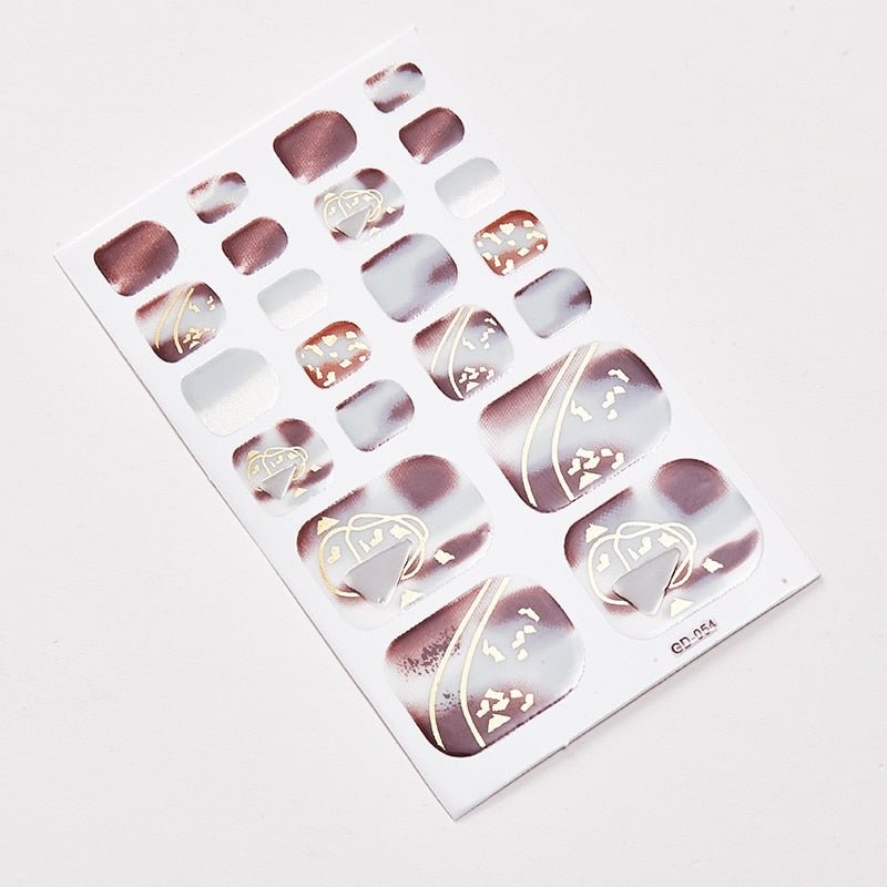 22 Tips/Sheet Manicure Decoration Full Beauty Novidades Nails Sticker Designer Nail Accesoires Sticker For Nails Nail Art
