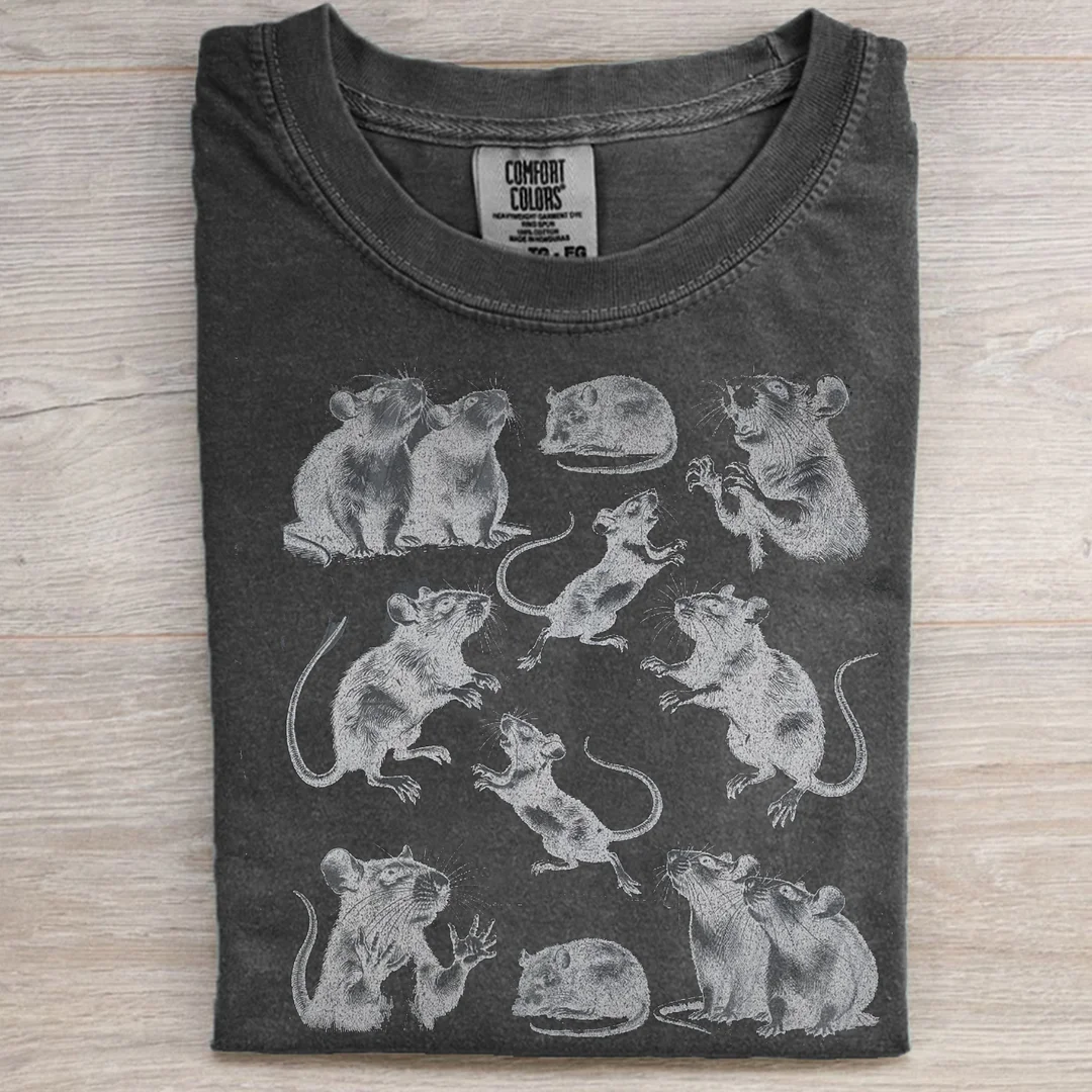 Eagerlys Crazy Rats Vintage 90s T-shirt Eagerlys