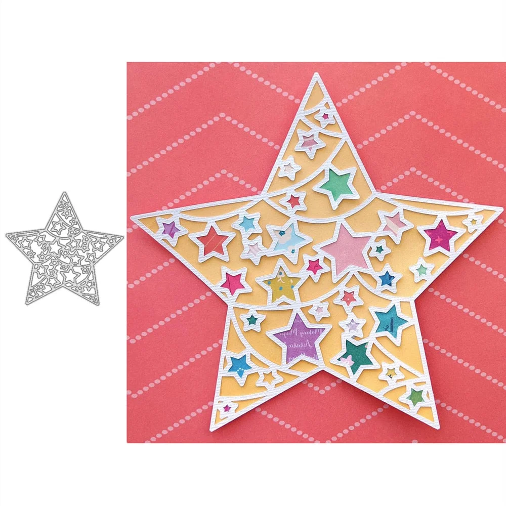 Stars Shaker Dies Cut Metal Stencil Template For DIY Scrapbooking Embossing Paper Cards Album Making Craft Dies New Arrival