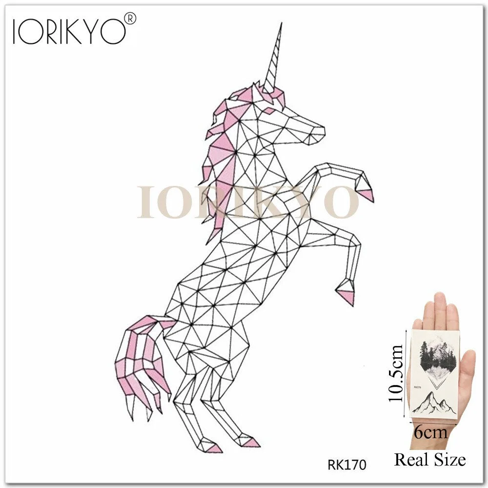 Cartoon Water Color Girls Tattoo Stickers Temporary Children Tattoo Women Stickers Ocean Jellyfish Beauty Flash Tatoos Cute