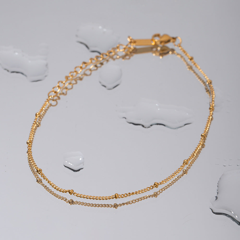Women Minimalist Geometric 18K Gold Plated Anklets