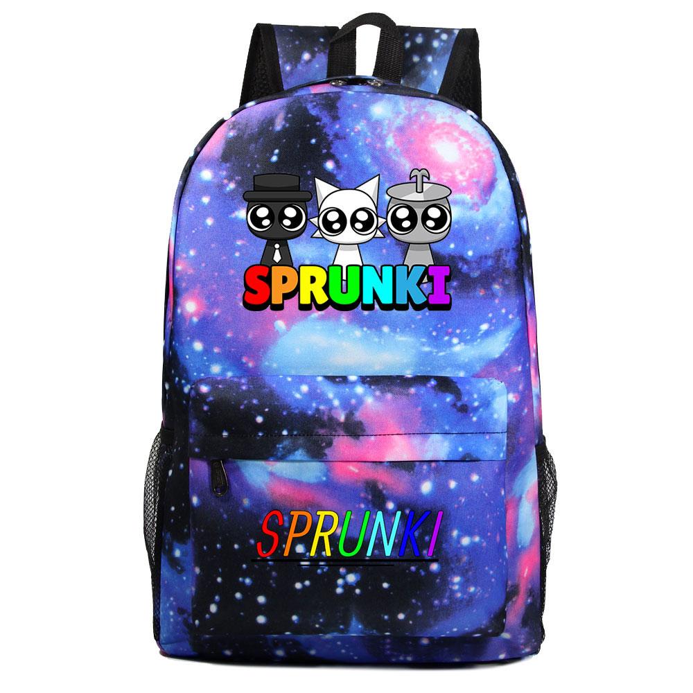 Mayoulove Sprunki Backpack Spacious Design with Fun Patterns for School and Outdoor Activities-Mayoulove