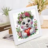 5D DIY Partial Special Shaped Drill Diamond Painting Kit Bear Decor With Frame Kit 18x18cm
