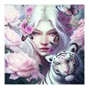 5D DIY Full Round Drill Diamond Painting Tiger Butterfly Girl Kit Decor (sz3775)