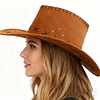 Women's Vintage Stylish Western Cowboy Hat For Festive And Casual Wear by Inlyline