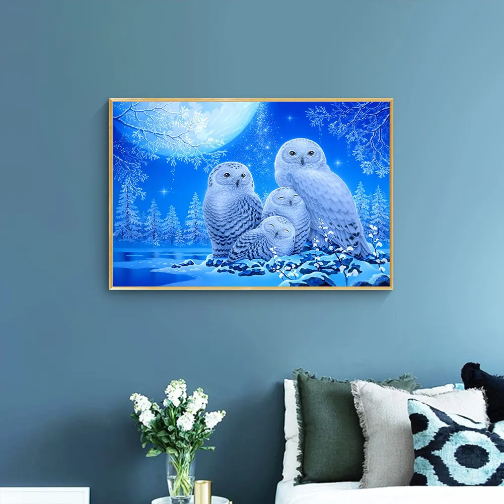 Full Round Diamond Painting 40*30cm - Owl