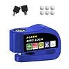 Bike Disc Brake Alarm 110dB Sound Anti Theft Wheel Disc Brake Lock Rustproof Waterproof Easy Operate for Motorbike Mountain Bikes Scooter (Blue)
