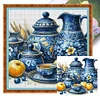 (Multi-Style) Blue And White Porcelain-11CT Stamped Cross Stitch 40*40cm/15.75*15.75in