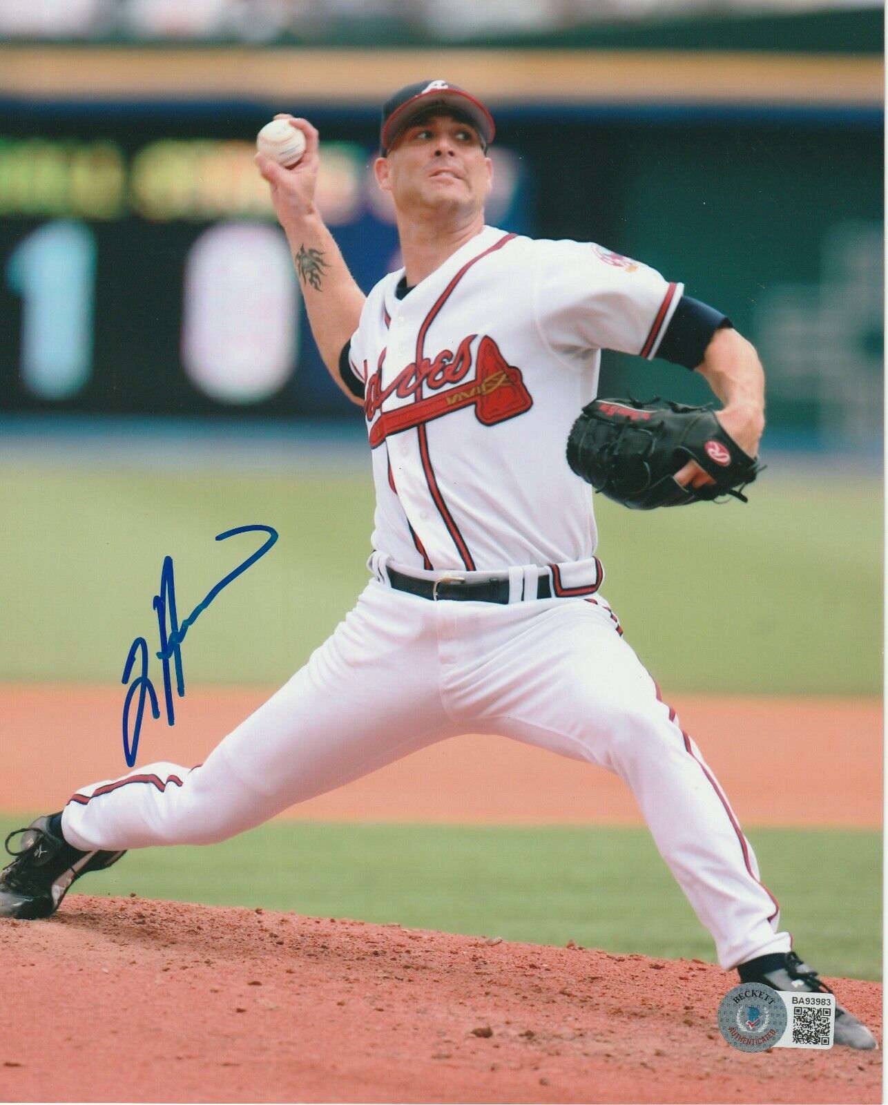 TIM HUDSON Signed Atlanta BRAVES 8x10 Photo Poster painting w/ Beckett COA (BAS)