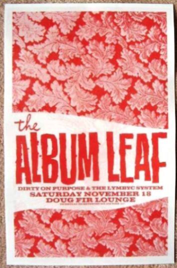 THE ALBUM LEAF 2006 Gig POSTER Portland Oregon Concert Jimmy LaValle