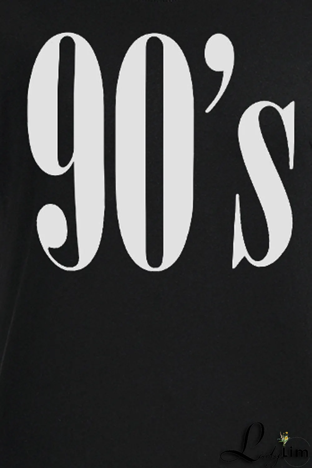 Black Casual Street Print Patchwork O Neck T-Shirts