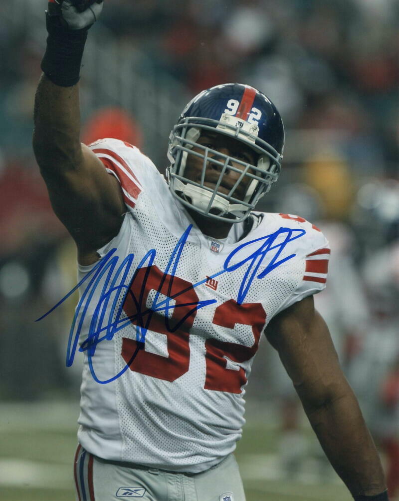 MICHAEL STRAHAN SIGNED AUTOGRAPH 8x10 Photo Poster painting - NEW YORK GIANTS HOF LEGEND, RARE