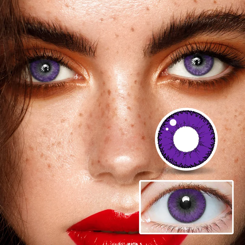 NEBULALENS Little Devil Purple Colored Contact Lenses NEBULALENS