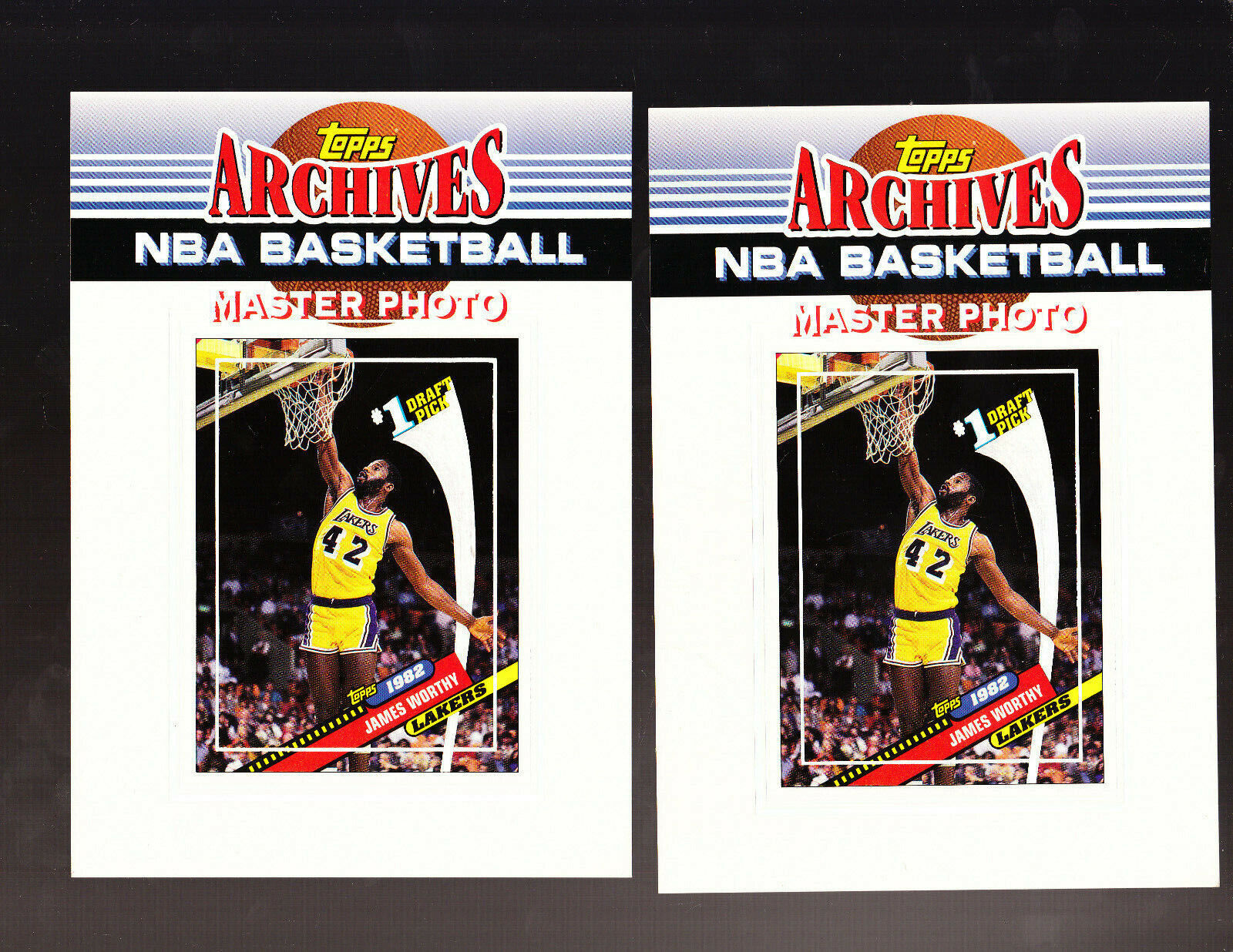 10 LOT JAMES WORTHY TOPPS ARCHIVES MASTER BASKETBALL Photo Poster paintingS 1993 LAKERS