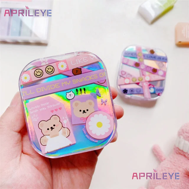 Aprileye Laser bear pattern Lens Case