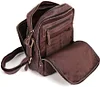 BAIGIO Leather Bag for Men Cross Body Bag Vintage Small Ipad Messenger Bag Side Satchel for Men Business Bag Casual Hangbag Sling Bag for Work Travel Daily, Brown