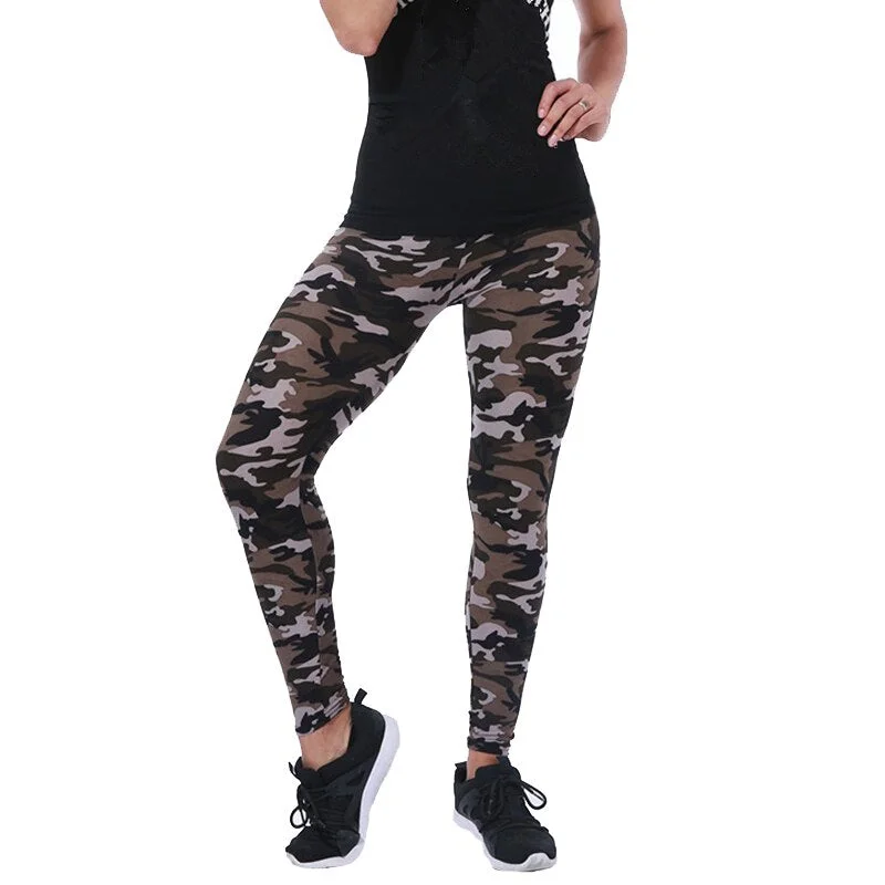 CUHAKCI New Brands Women Leggings High Elastic Skinny Camouflage Legging Spring Autumn Leggins Slimming Women Leisure Pant