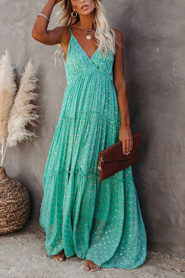 My Fair Lady Adjustable Tiered Maxi Dress