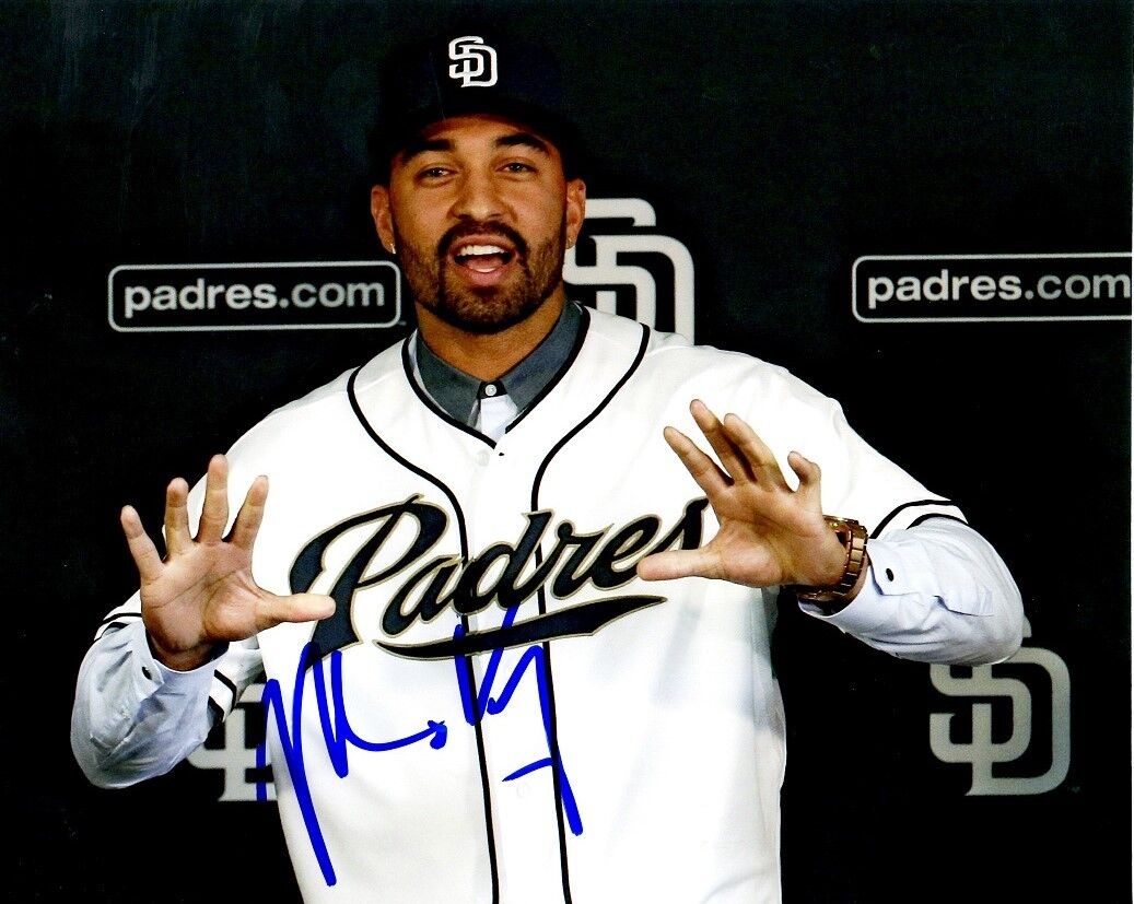 Signed 8x10 MATT KEMP San Diego Padres Autographed Photo Poster painting - COA