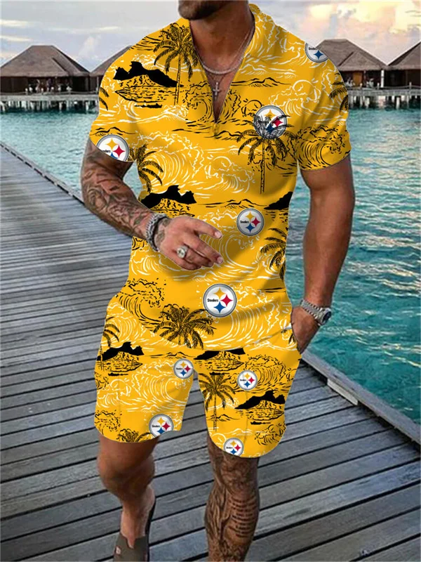 Pittsburgh Steelers Limited Edition Top And Shorts Two-Piece Suits