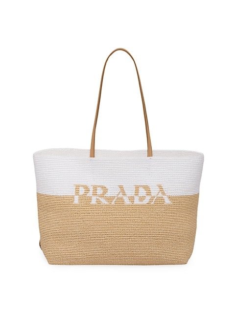  Prada Raffia And Leather Tote Bag 4.6 out of 5 Customer Rating