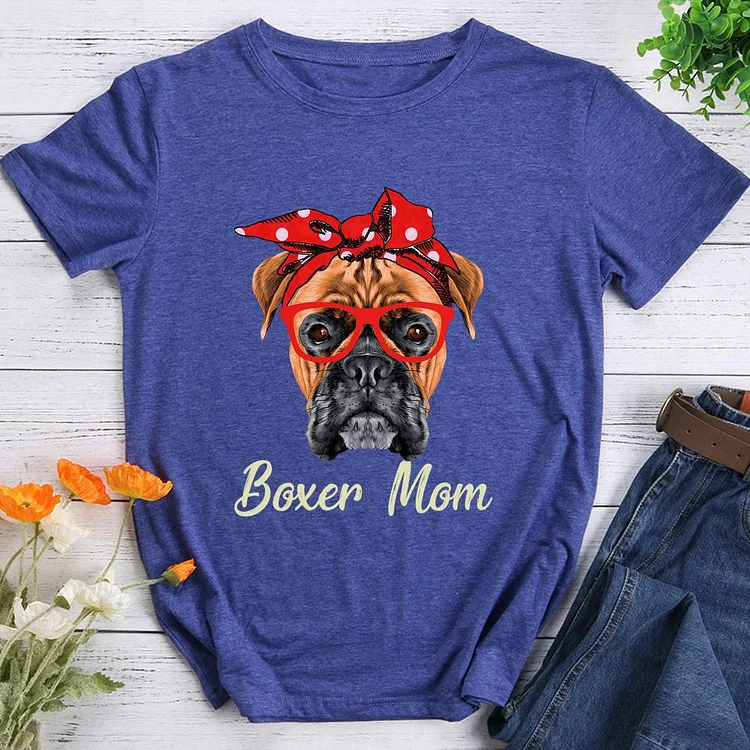 Boxer mom T-shirt Tee -08324