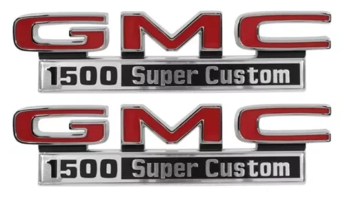 Dronehint NEW Super Custom Fender Emblem PAIR / FOR 1971-72 GMC 1500 TRUCK SUBURBAN / 9823 (For: GMC) Parts