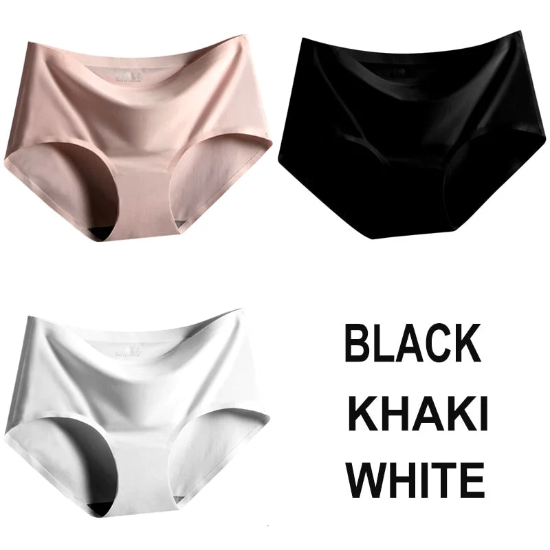 3PCS/Set Seamless Panties Women Panties Sexy Female Underpants Briefs Invisible Pantys Solid Color Soft Intimate Lingerie M-2XL