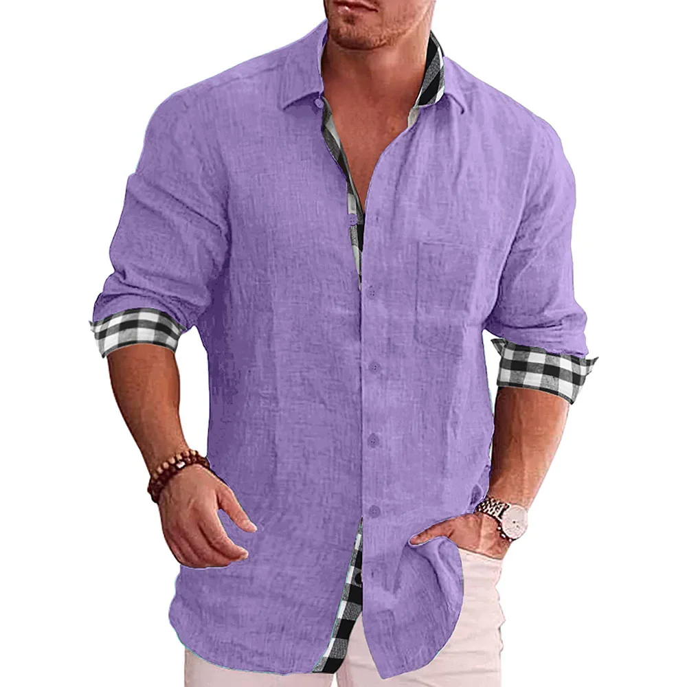 Summer Casual Long Sleeve Linen Shirt