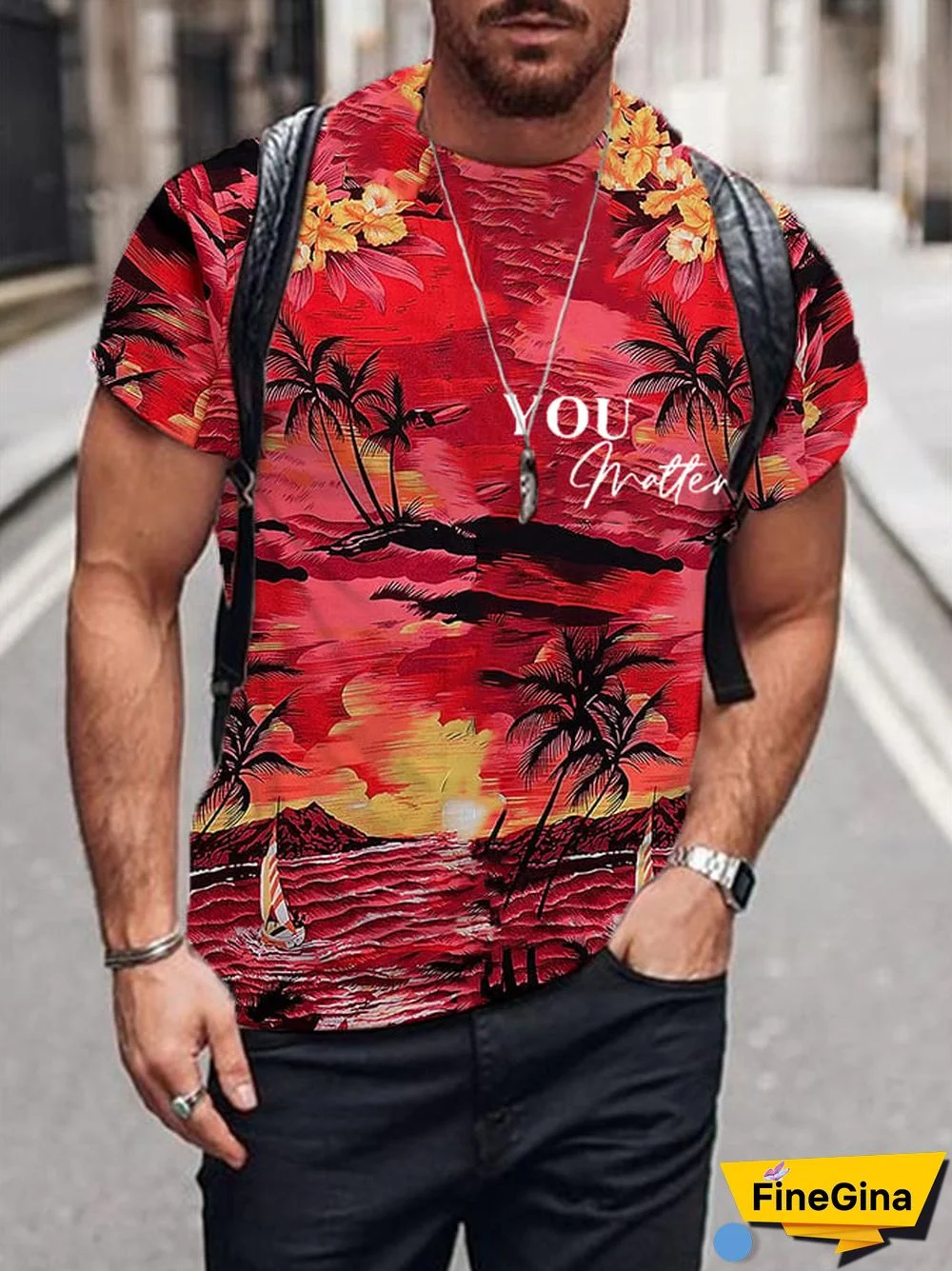 Men's Pray For Hawaii Maui Print T-Shirt