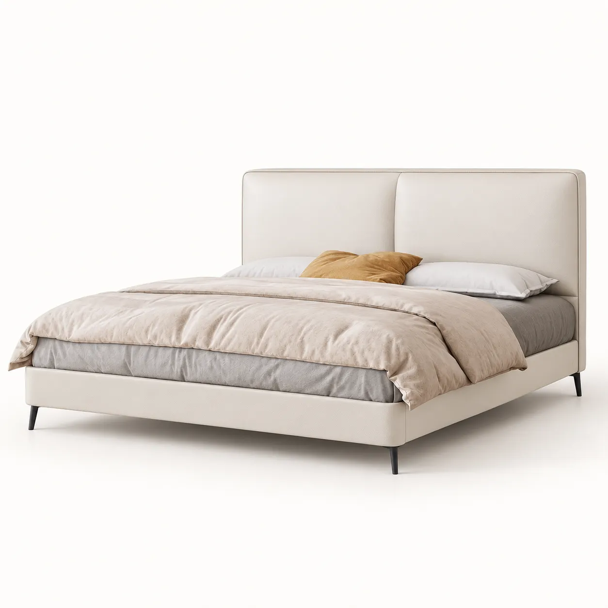 Upholstered Bed 242781 — white studio view