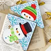 4Pcs Diamond Painting Christmas Snowman Corner Bookmark