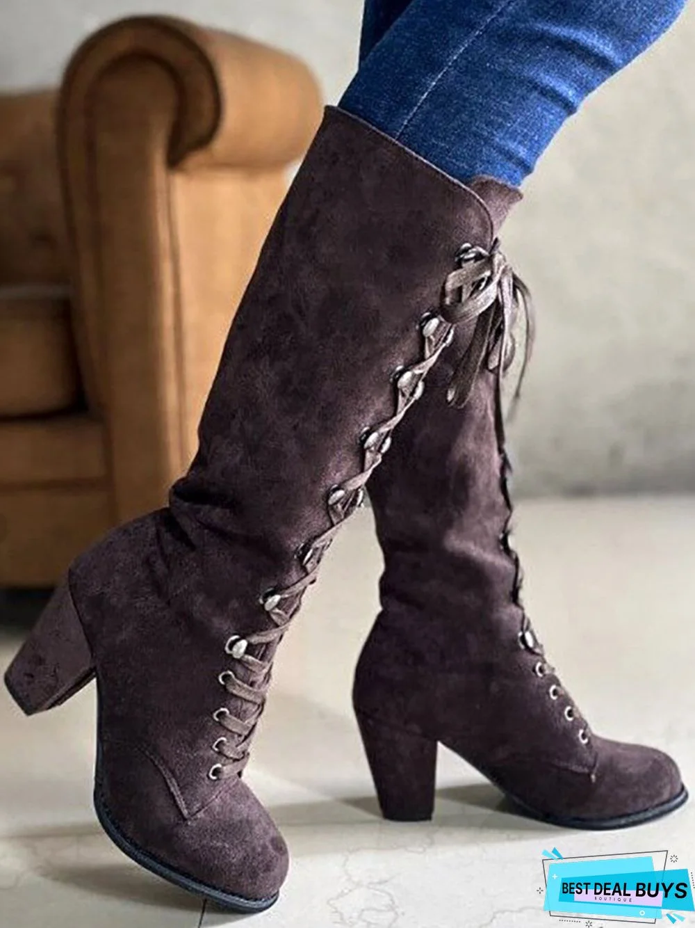 Simple Suede Martin Combat Boots