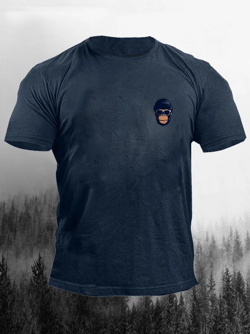 Smoking Ape Printed Men's T-Shirt in  mildstyles
