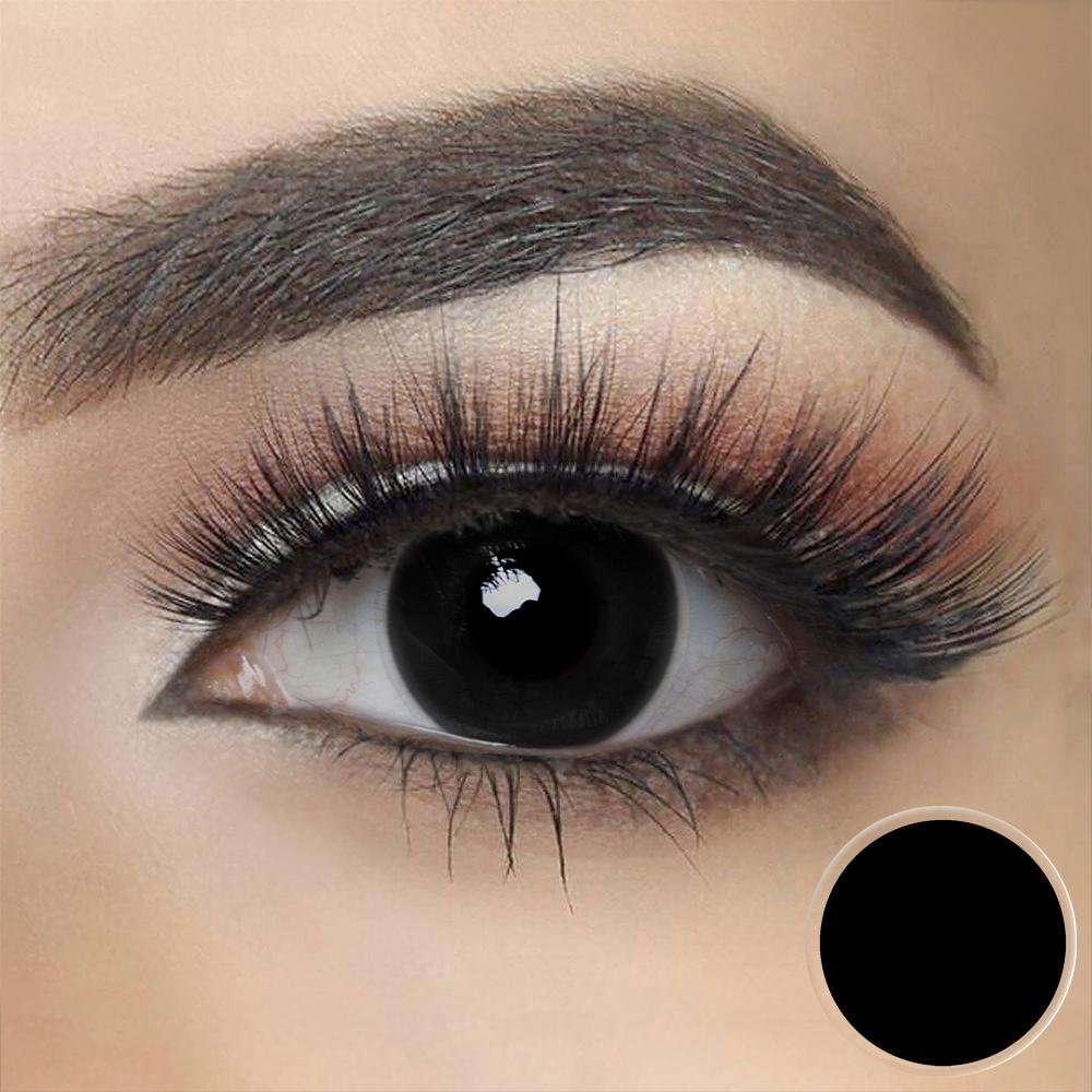 Blind Black Halloween Contacts