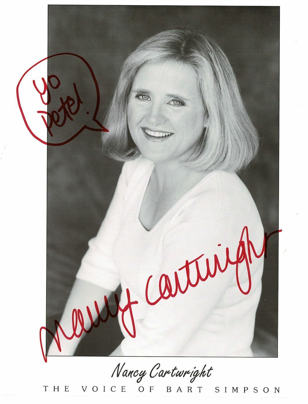 Nancy Cartwright signed autographed 8x10 Photo Poster painting! AMCo! 14546