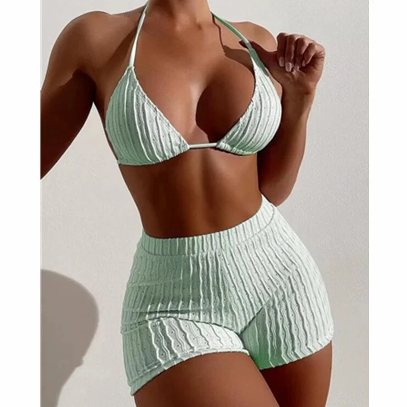 Wongn Wongn New Bikini Split Solid Color Swimsuit High Waist Boxers Show Thin Bikini Sexy Ebay