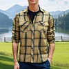 💥 70% OFF &ndash; Ends Tonight! Men's Classic Button-Down Graphic Shirt (Khaki/Army Green/Royal Blue) | Chest Flap Pockets & Non-Stretch Fabric, Versatile for Dressy & Casual Occasions