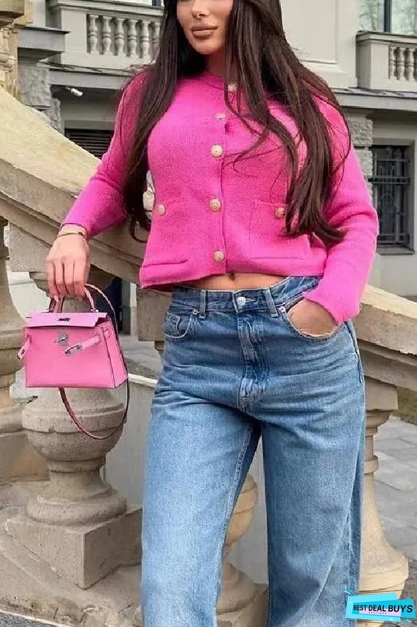 GOLDEN BUTTON KNIT CARDIGAN