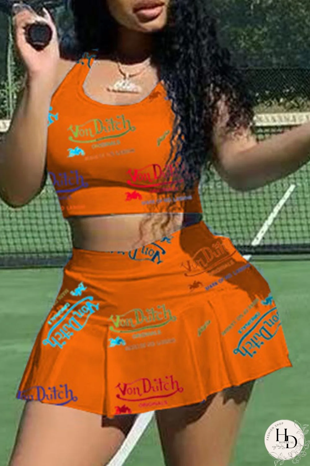 White Casual Letter Print Patchwork U Neck Sleeveless Two Pieces