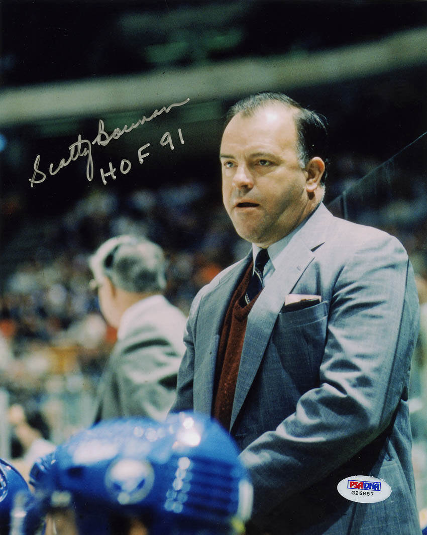 Coach Scotty Bowman SIGNED 8x10 Photo Poster painting +HOF 91 Buffalo Sabres PSA/DNA AUTOGRAPHED