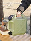 12L Camping Water Jug with Spigot Large Capacity Water Tank for Car Camping