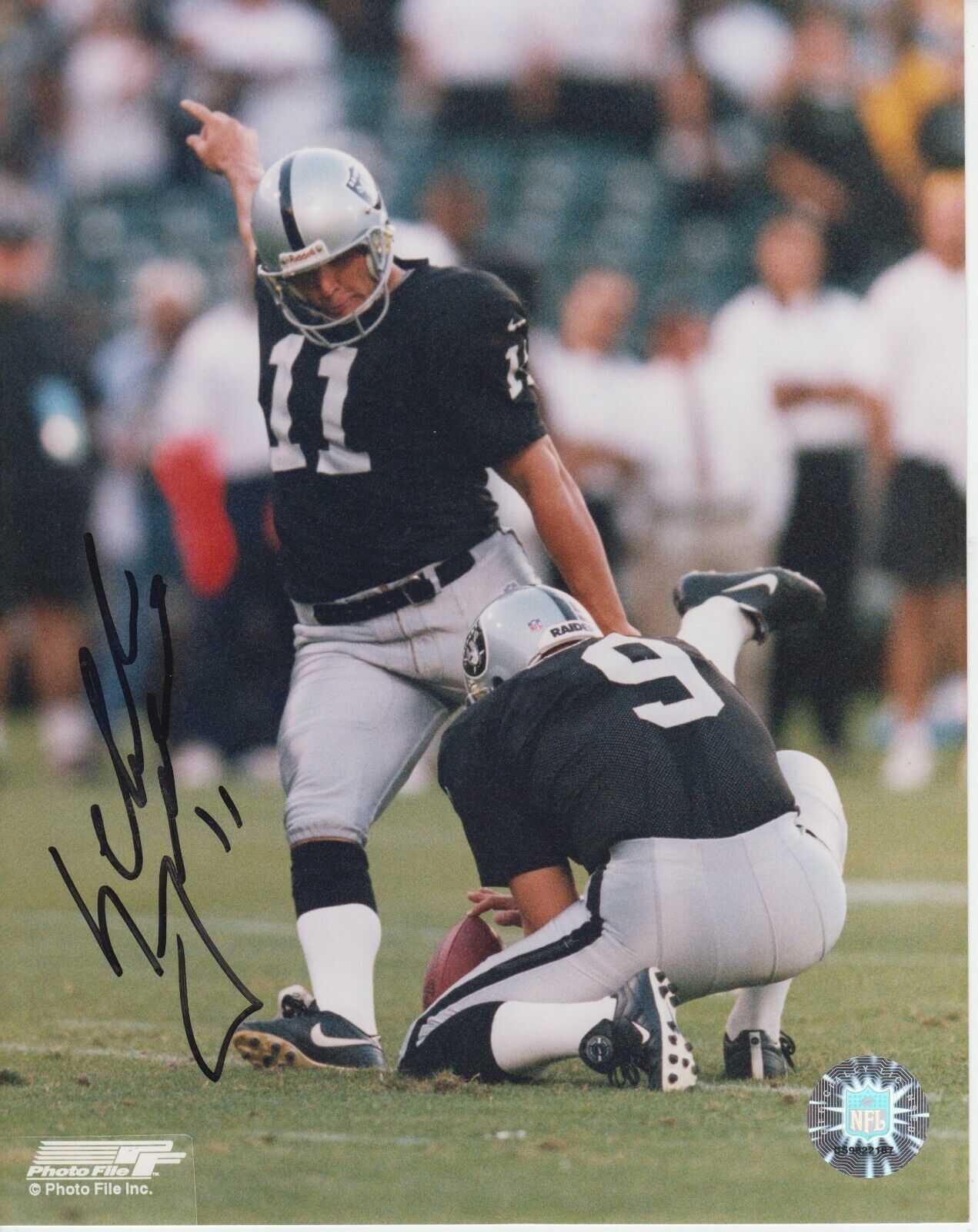 Sebastian Janikowski #0 8x10 Signed Photo Poster painting w/ COA Oakland Raiders -