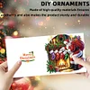 (US Only)6PCS DIY Santa Claus Diamond Art Greeting Cards Congratulations Cards & Gifts